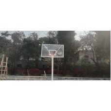Sports Barrel Fixed Basketball Pole 30mm board with 8 inch round pipe
